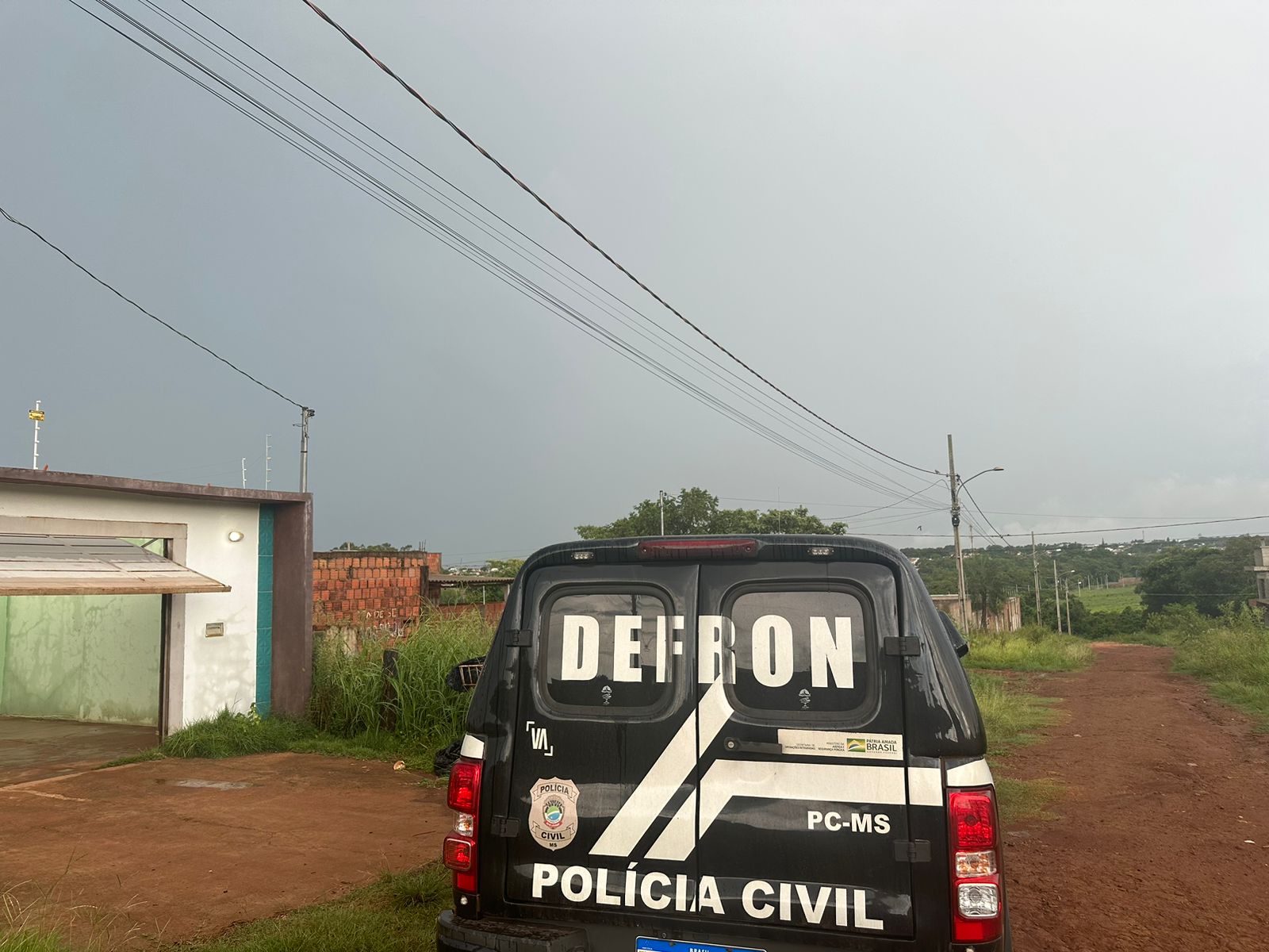 Viatura da Defron no local - Foto: Defron/Divulga&ccedil;&atilde;o